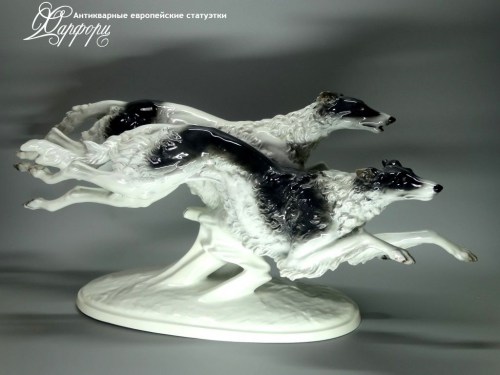 Купить фарфоровую статуэтку Rosenthal Пара больших борзых